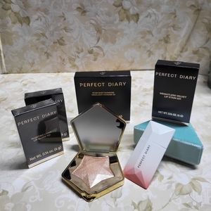 Perfect Diary Bundle, Highlighter, 3 Lip Products